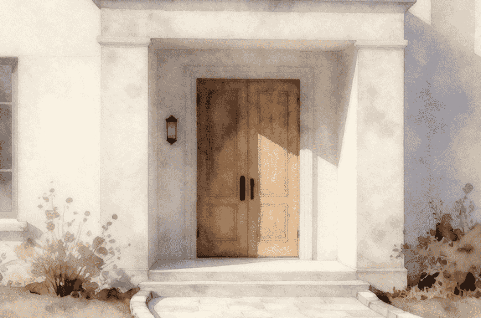 Watercolor of a porch
